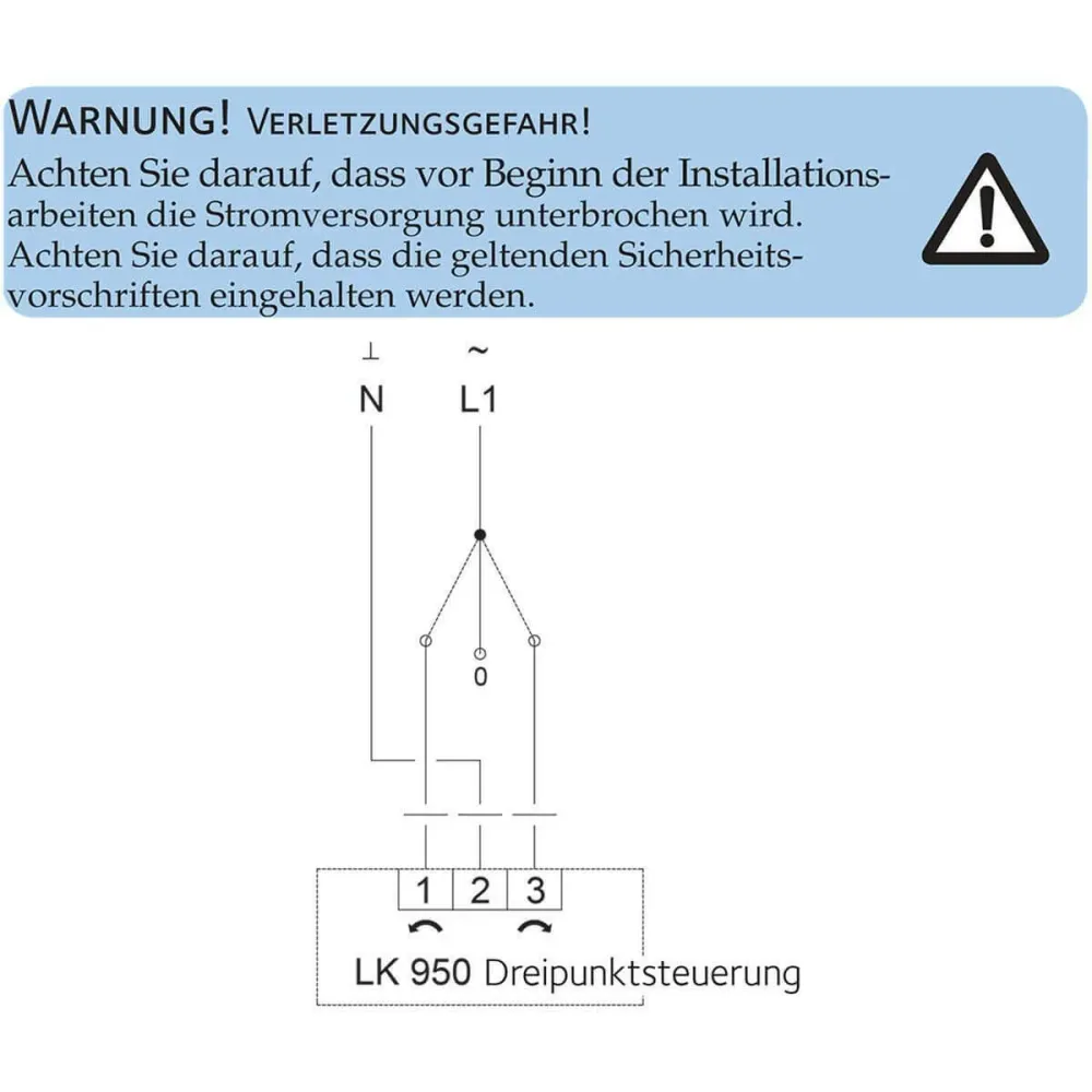Servomotor LK 950 Pohon směšovače 230 V s 3-bodovým SPDT