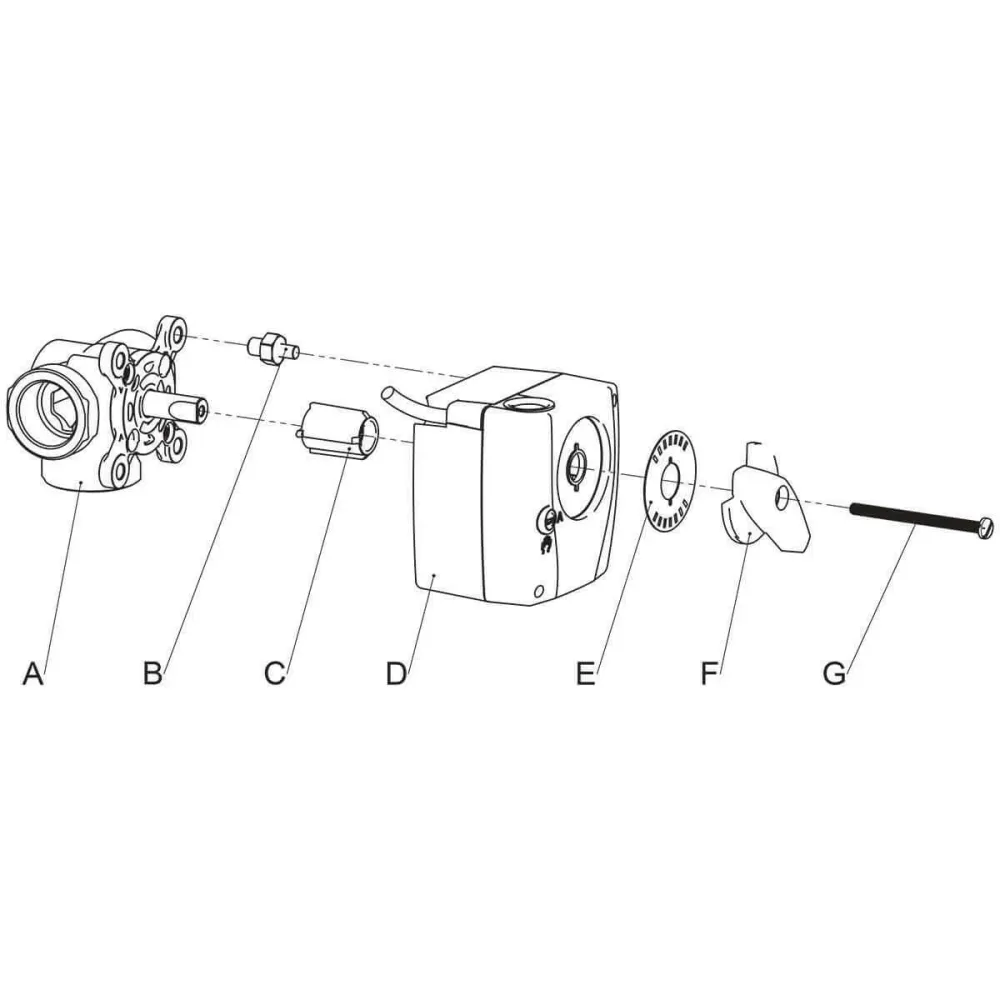 Servomotor LK 950 Pohon směšovače 230 V s 3-bodovým SPDT