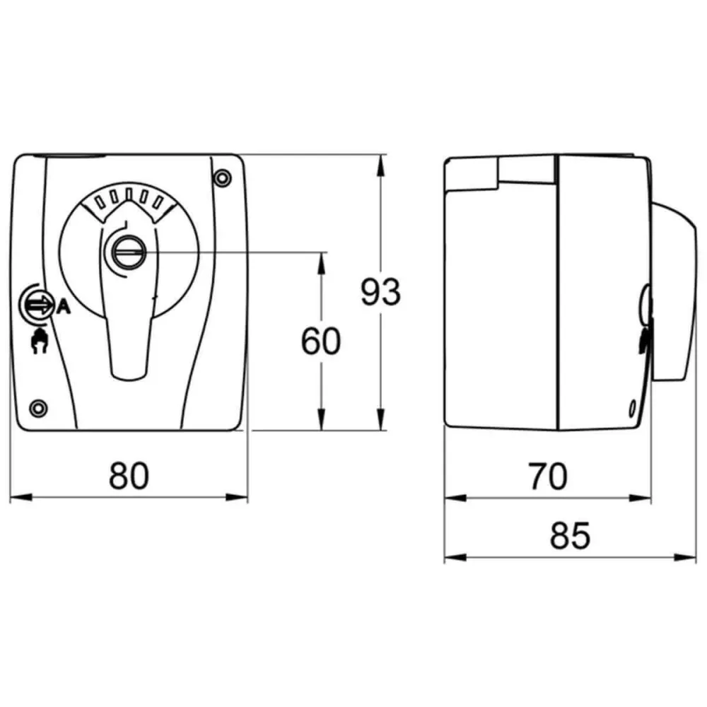 Servomotor LK 950 Pohon směšovače 230 V s 3-bodovým SPDT