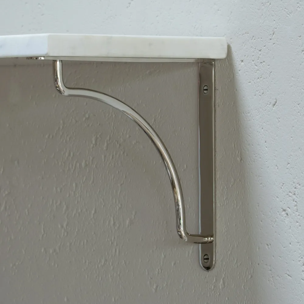 Kilburn Shelf Bracket 200mm - Polished Nickel