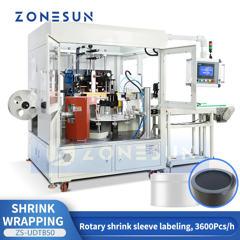 ZONESUN ZS-UDTB50 Rotary Shrink Sleeve Labeler Bottles