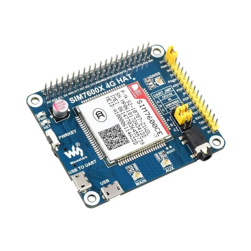Waveshare SIM7600CE 4G HAT pro Raspberry Pi LTE Cat-4 Podpora 4G/3G/2G