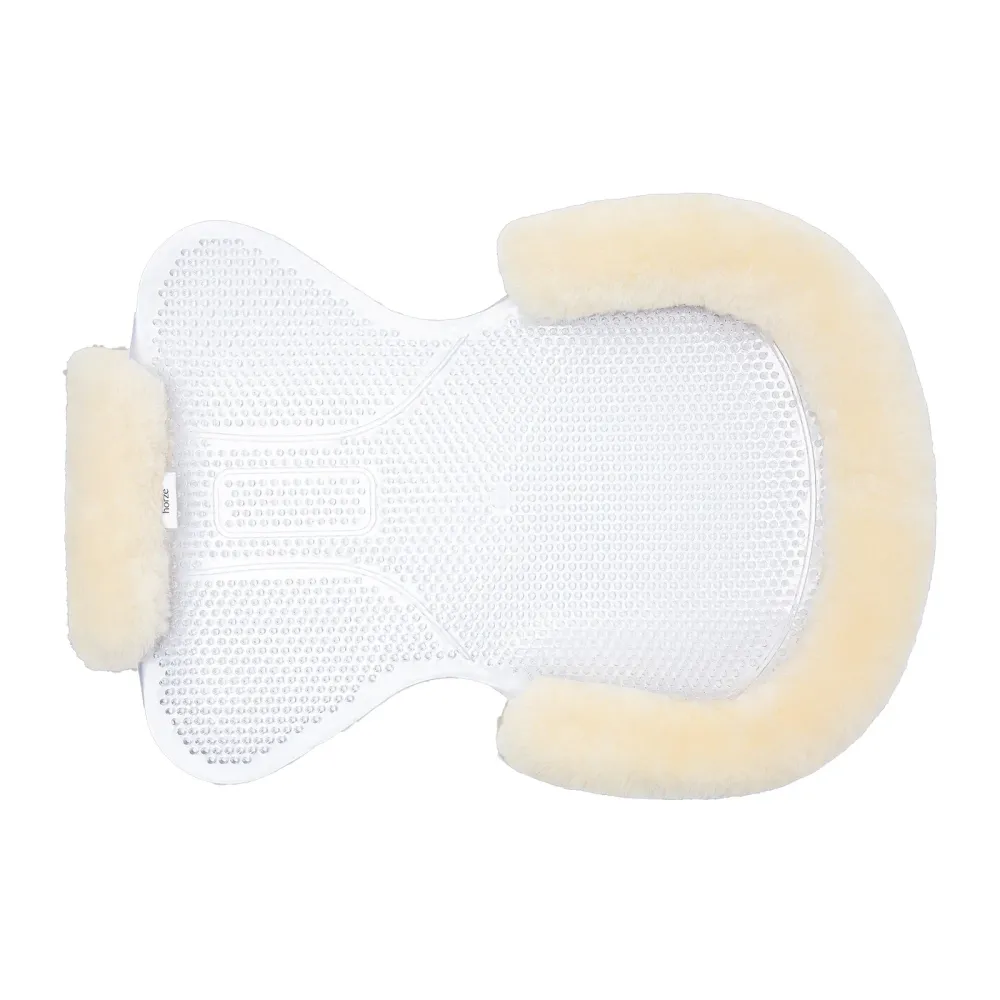 HarleighSalvacruz de Gel con Borde de Piel de Cordero Blanco Desteñido Talla única