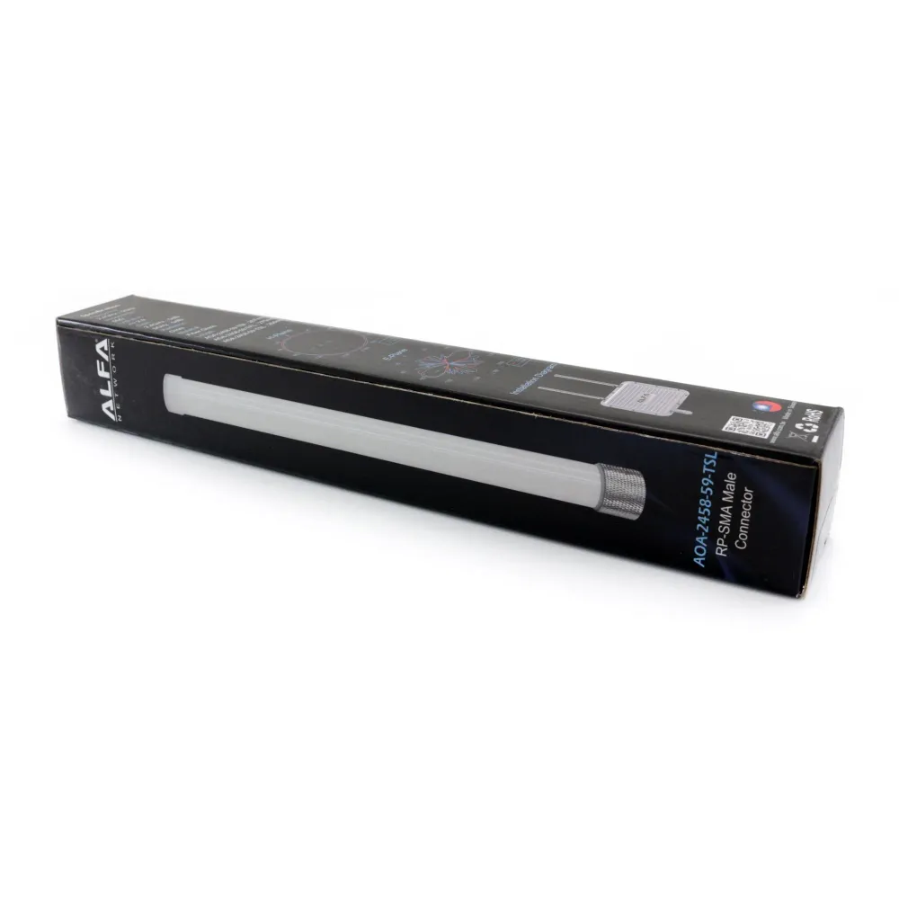 Anténa Alfa DualBand Omni 5 / 9dBi RP-SMA samec AOA-2458-59-TSL