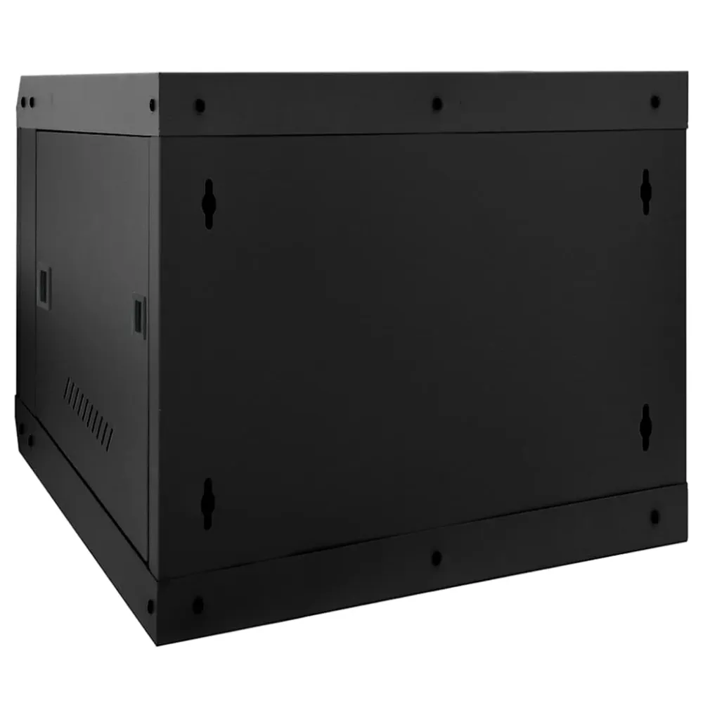 Síťový Kabinet S Úložištěm Černá 53 X 60 X 45 Cm Ocel