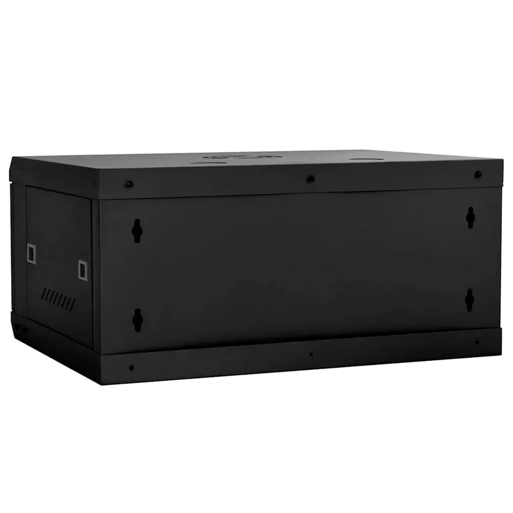 Síťový Kabinet S Úložištěm Černá 60 X 35 X 28 Cm Ocel