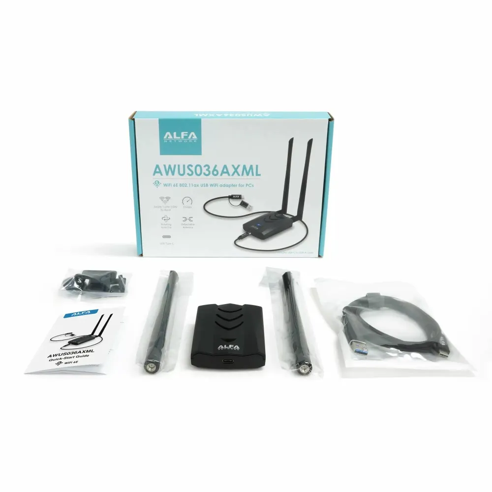 Alfa AWUS036AXML USB TYP C Wi-Fi adaptér