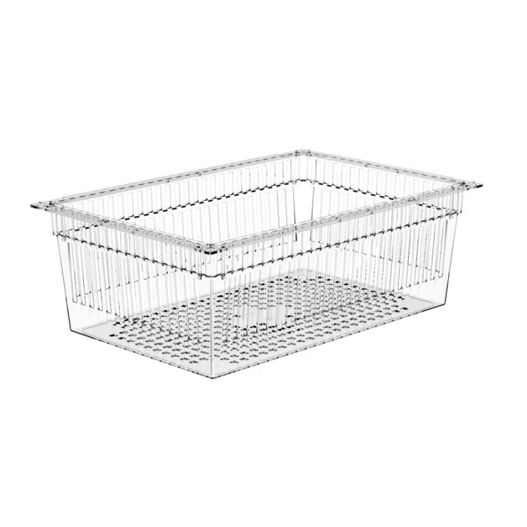 Novocal PC Basket Transparent, inklusive utdragningsstopp med perforerade golvdimensioner: 600 x 40 | Pack (1 bit)