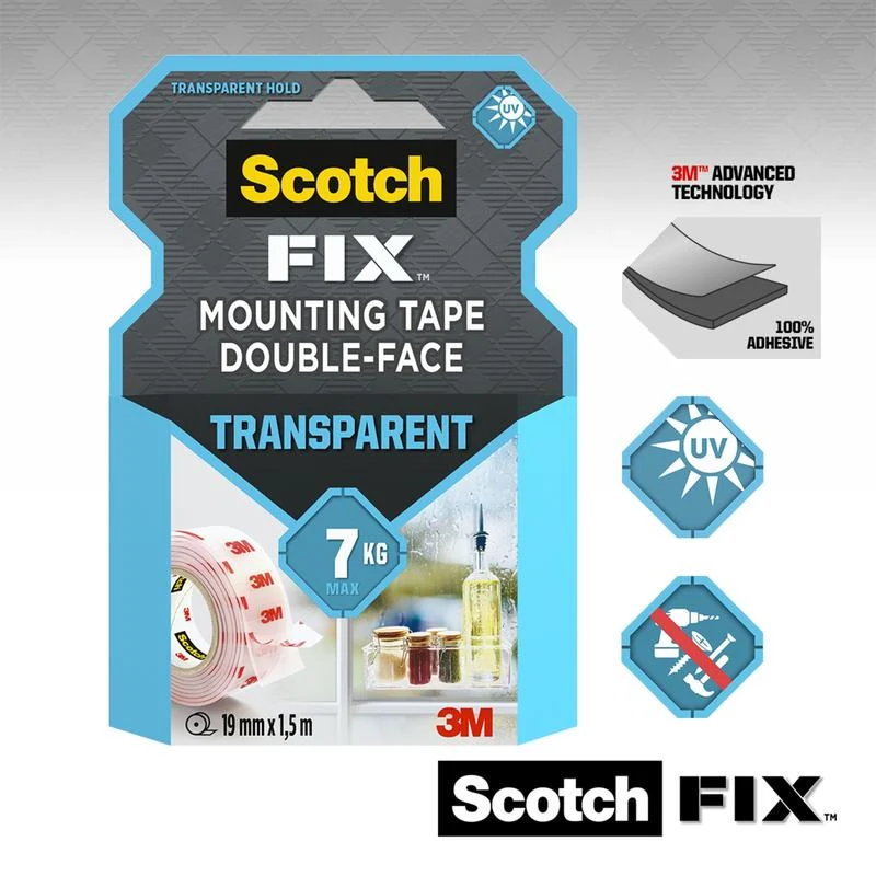 Scotch-FIX™ Transparentes doppelseitiges Montageband 4910C 5