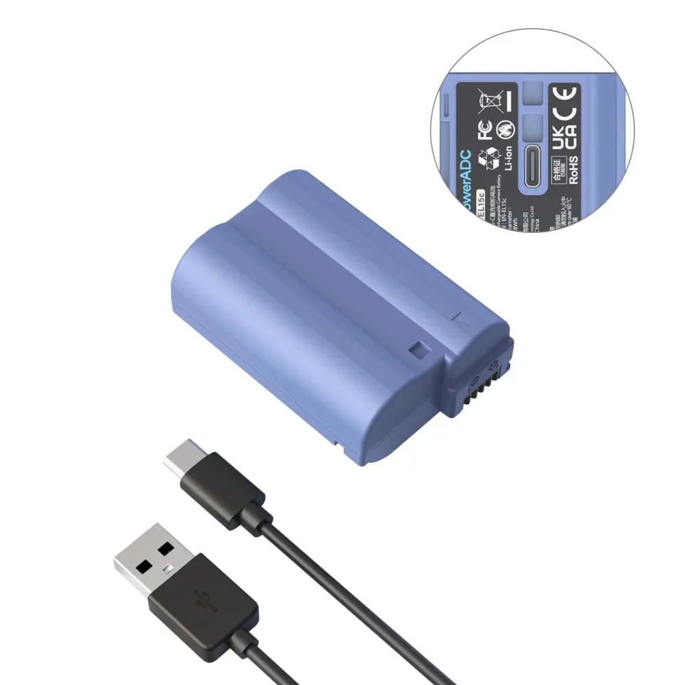 USB-C baterie (EN-EL15c) SmallRig 4332B pro Nikon Z8, Z6, Z6 II, Z6 III, Z7, Z7 II, Z5 II, Z5, D750, D850, D780