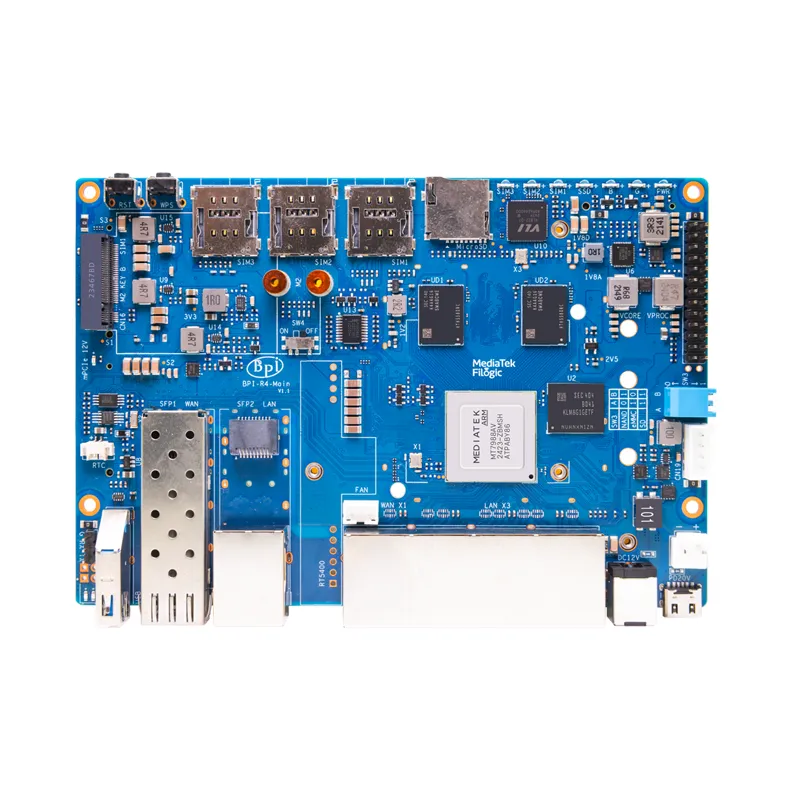 Banana Pi BPI-R4-4E (PoE) | MT7988A | 2.5GbE Routerová deska