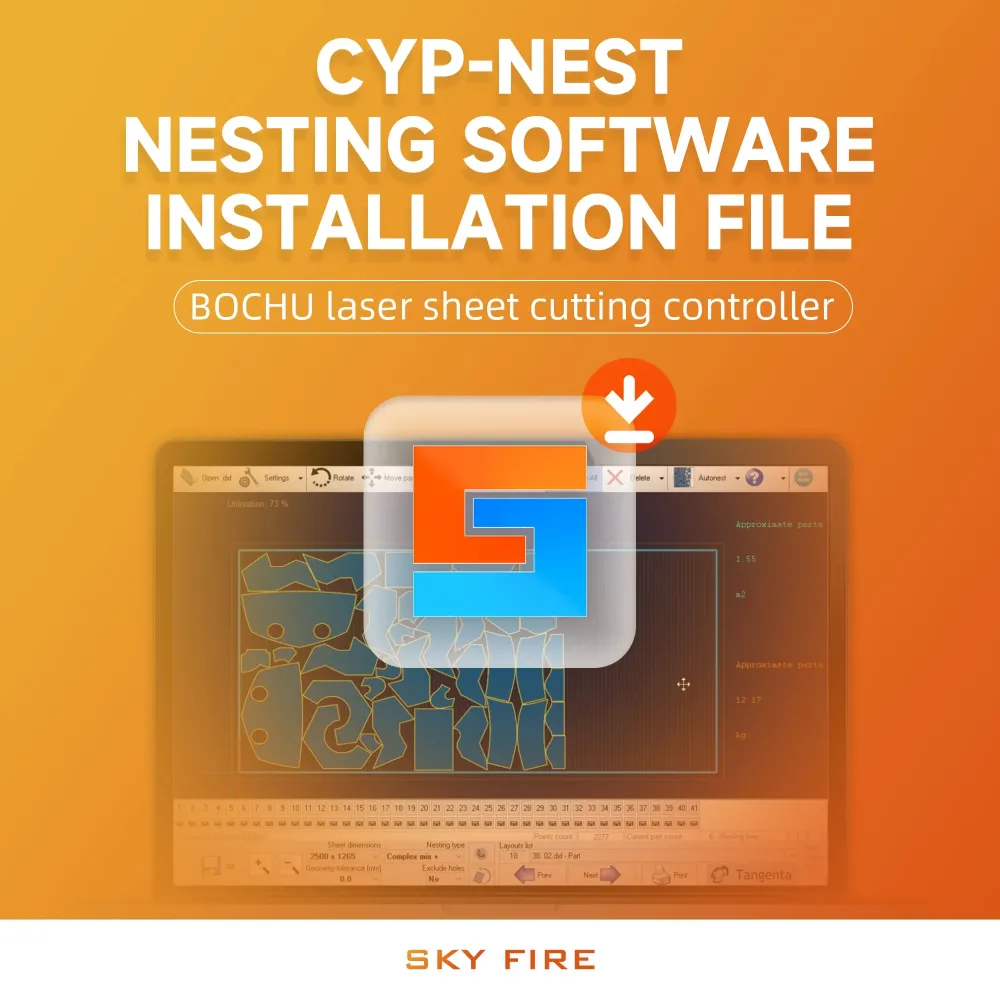 FSCUT4000E - CAD software pro řezání laserem BOCHU