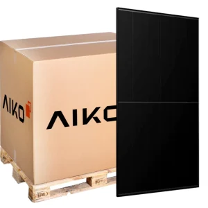 AIKO sklo/sklo 470W plně černé solární panely