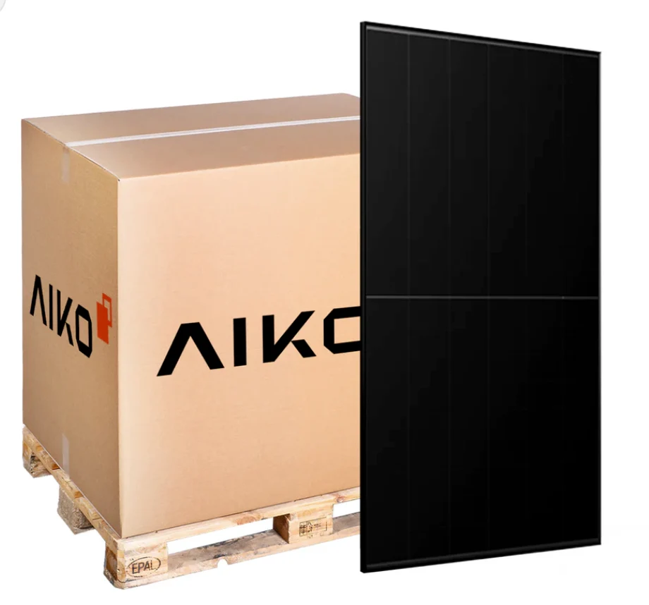 AIKO sklo/sklo 470W plně černé solární panely