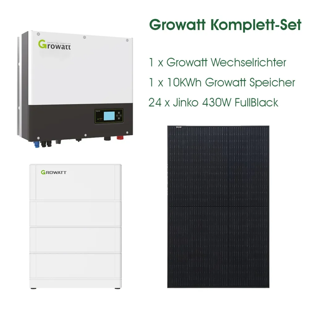 Kompletní systém Growatt 10 kWh včetně skladování 10,24 kWh dodávky po celém Německu