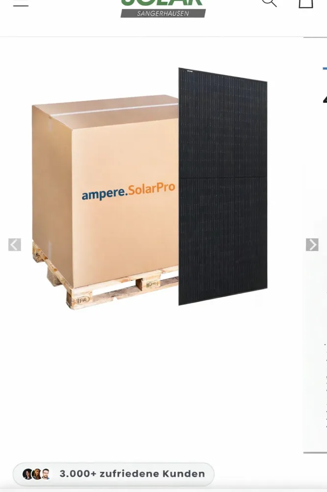 Solární panel 400W FullBlack, sklo/sklo, bifaciální Ampere.SolarPro