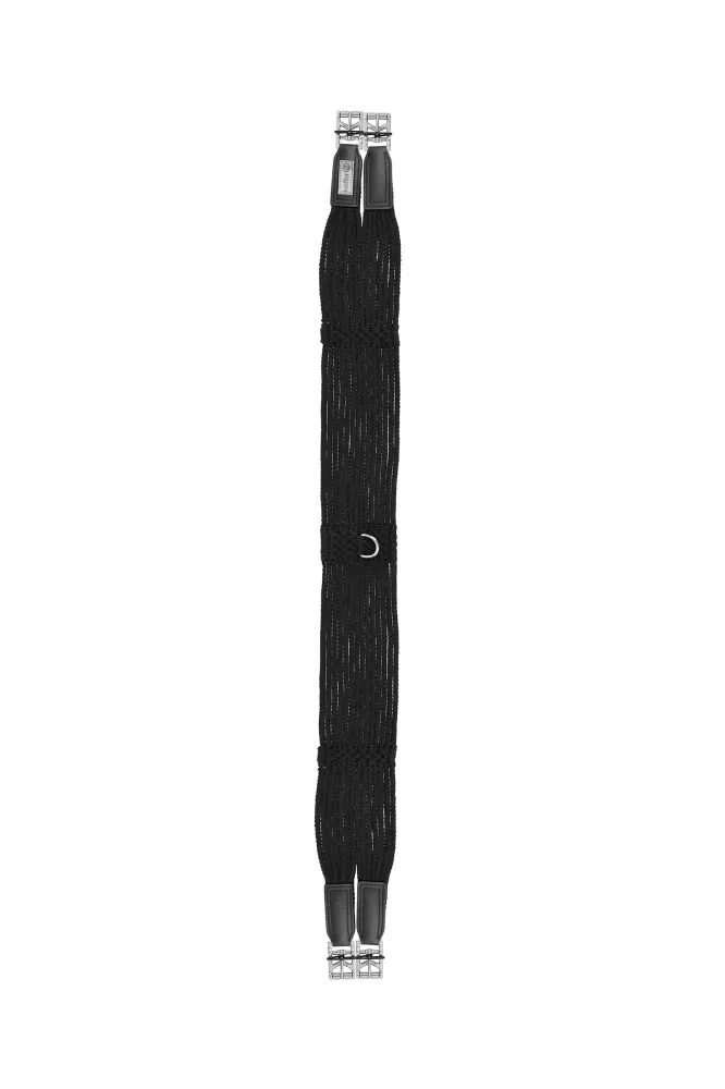 Długi popręg Cotton Contour Black 145 cm