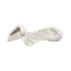 Żelowa podkładka antypoślizgowa Retro Pony z owczą skórą półwycięcie Transparent/White L