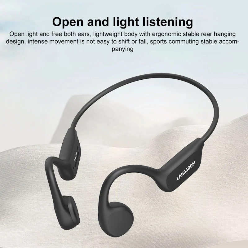 Langsdom BE17 vodotěsná Bluetooth sluchátka s kostní vedením (černá)