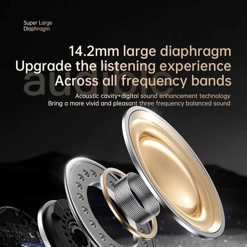 Lenovo EA305 bezdrátová sluchátka TWS Bluetooth s digitálním displejem (bílá)