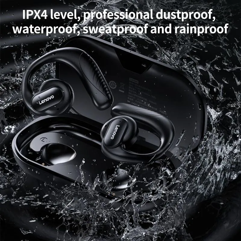 Lenovo TC3402 bezdrátová sluchátka TWS Bluetooth 5.3 s dvojitým 360° reproduktorem (černá)