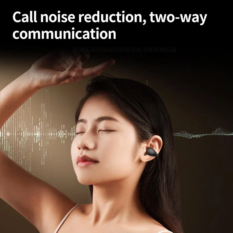 Lenovo TC3403 otevřená sluchátka TWS s klipem na ucho ENC Bluetooth 5.3 (černá)