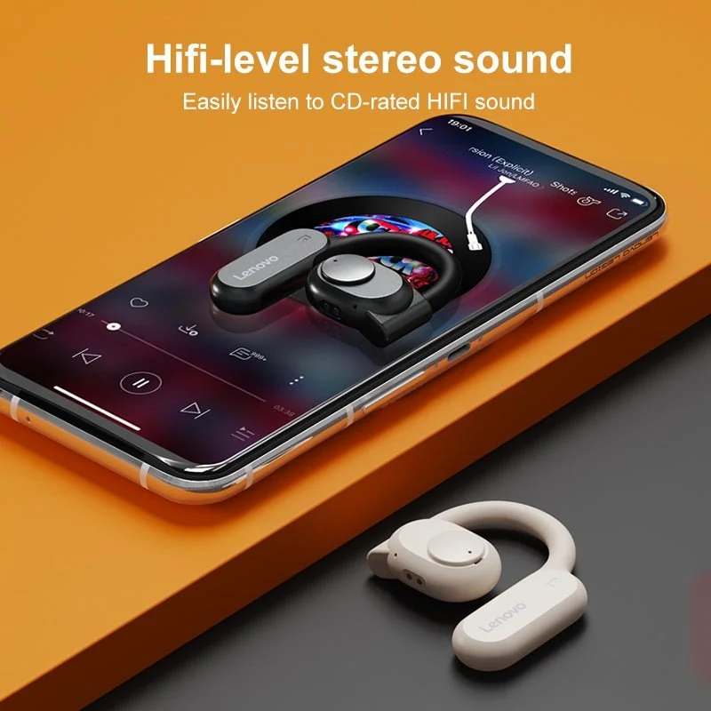 Lenovo Thinkplus LP76 bezdrátová sluchátka TWS s kostní vedením Bluetooth (bílá)