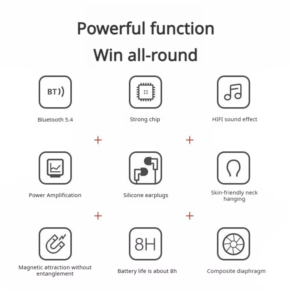 LENOVO XE05 MAX Bluetooth sportovní sluchátka s magnetem - černá