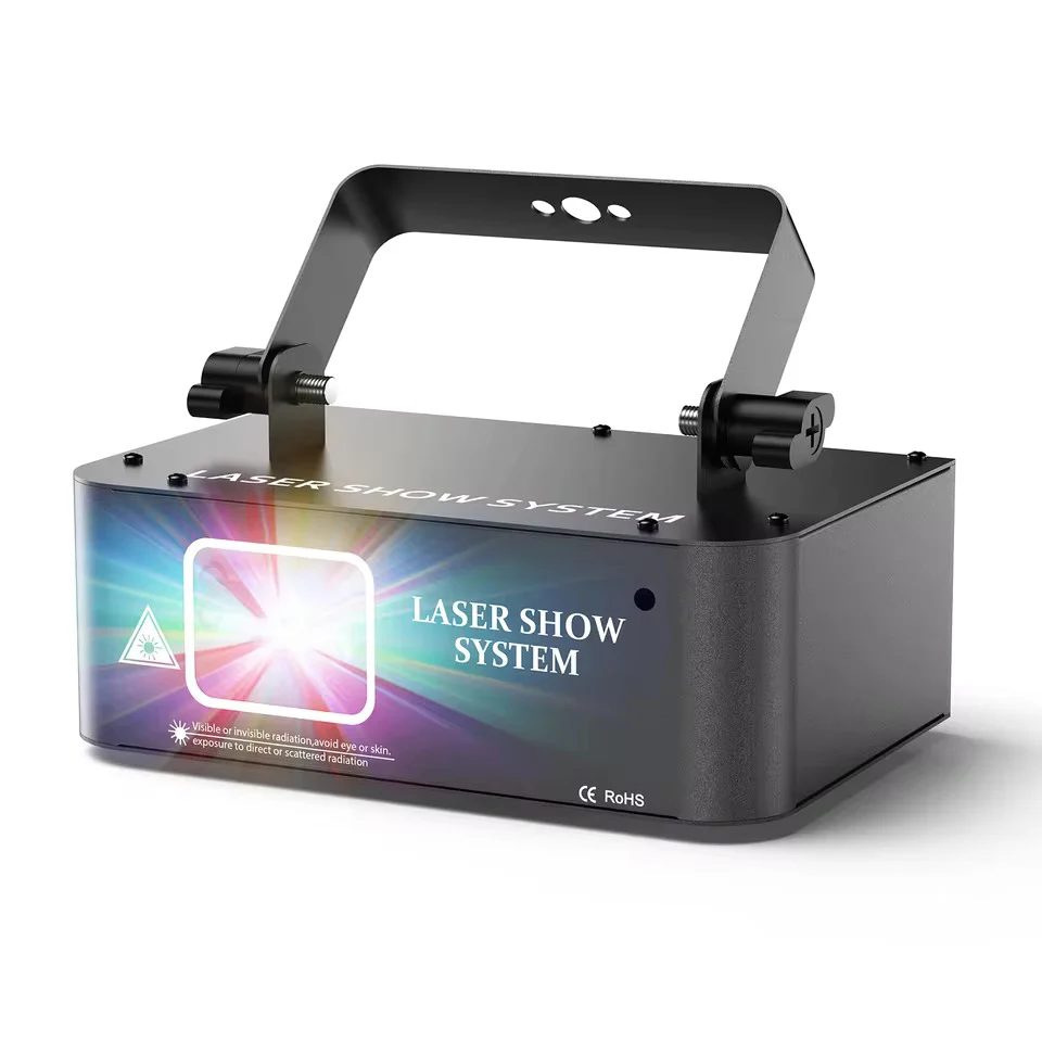 Laserový pódiový projektor s RGB laserovým skenováním světelnými paprskovými efekty, LED vnitřní osvětlení pro pódium – id...