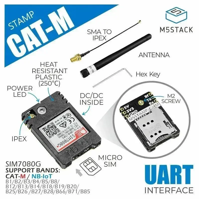 Modul M5Stamp CAT-M (SIM7080G) M5Stack