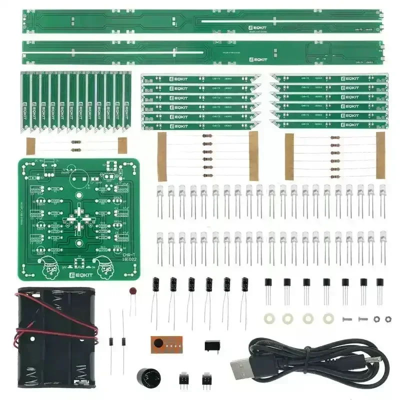 EQKIT Svítící hudební vánoční stromek DIY sada