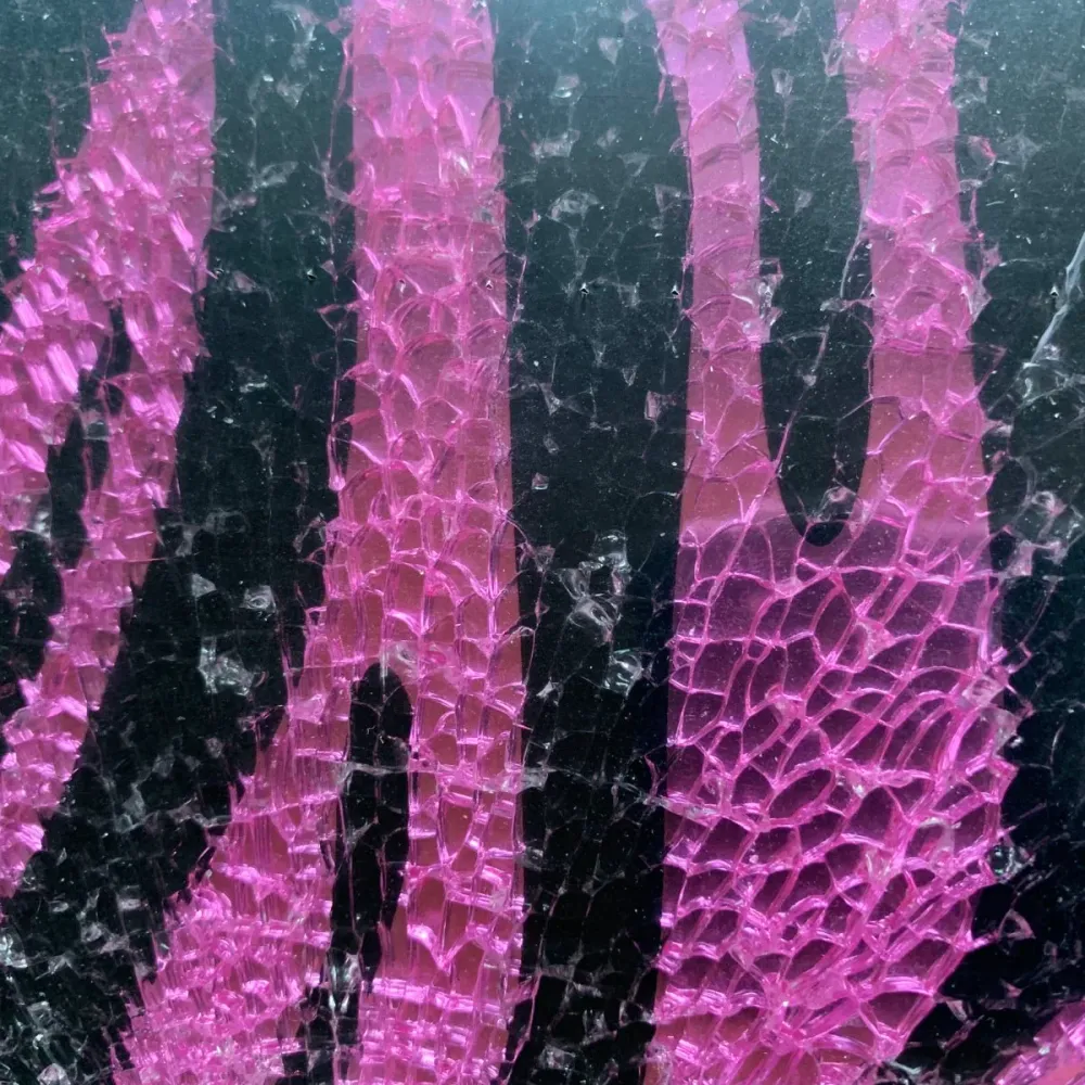 Bezpečnostní sklo Zebra Lila/Černá