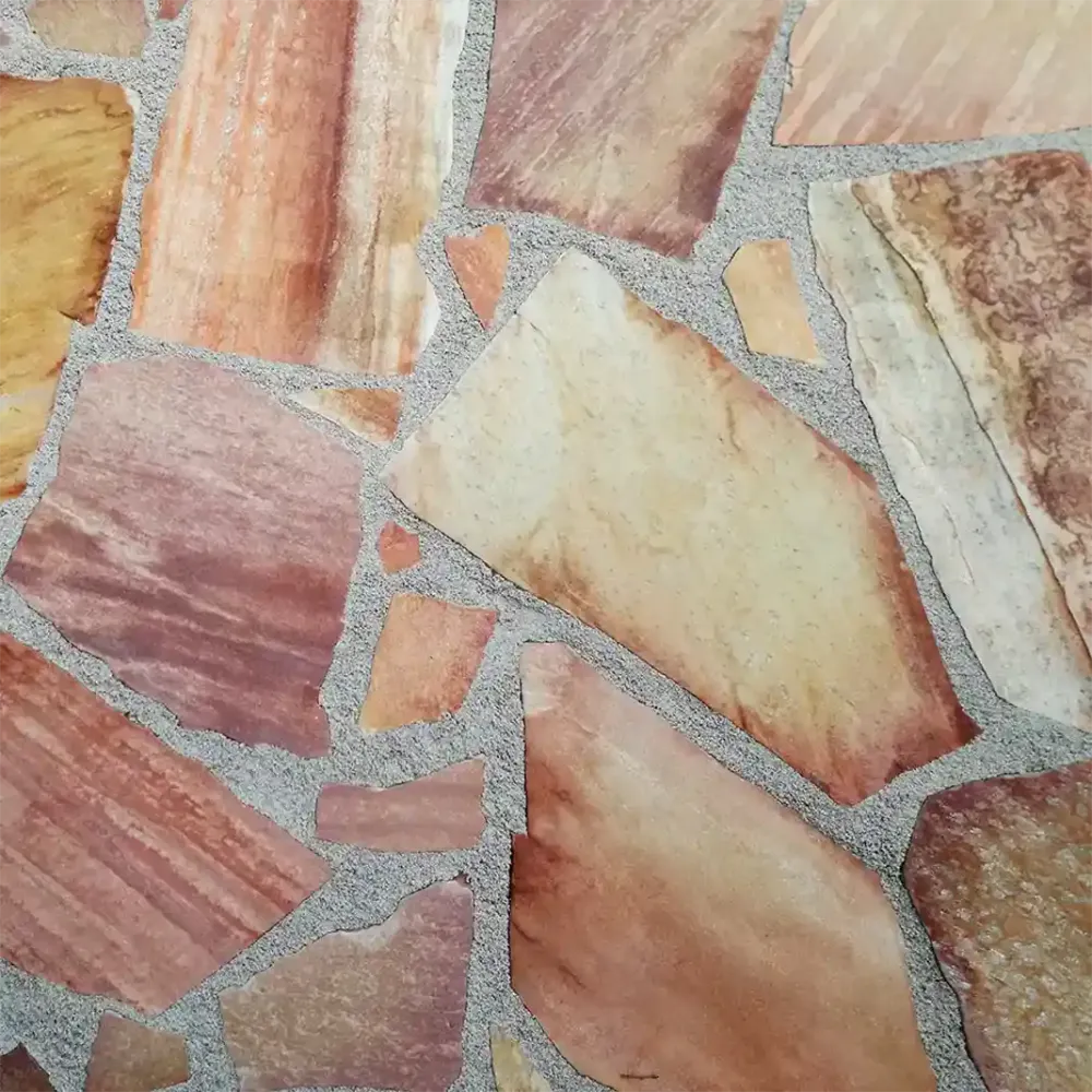 30 m² kvarcitové drcené kamenné desky Antares 2,5-4 cm za 77 €/m² bez nákladů na dopravu