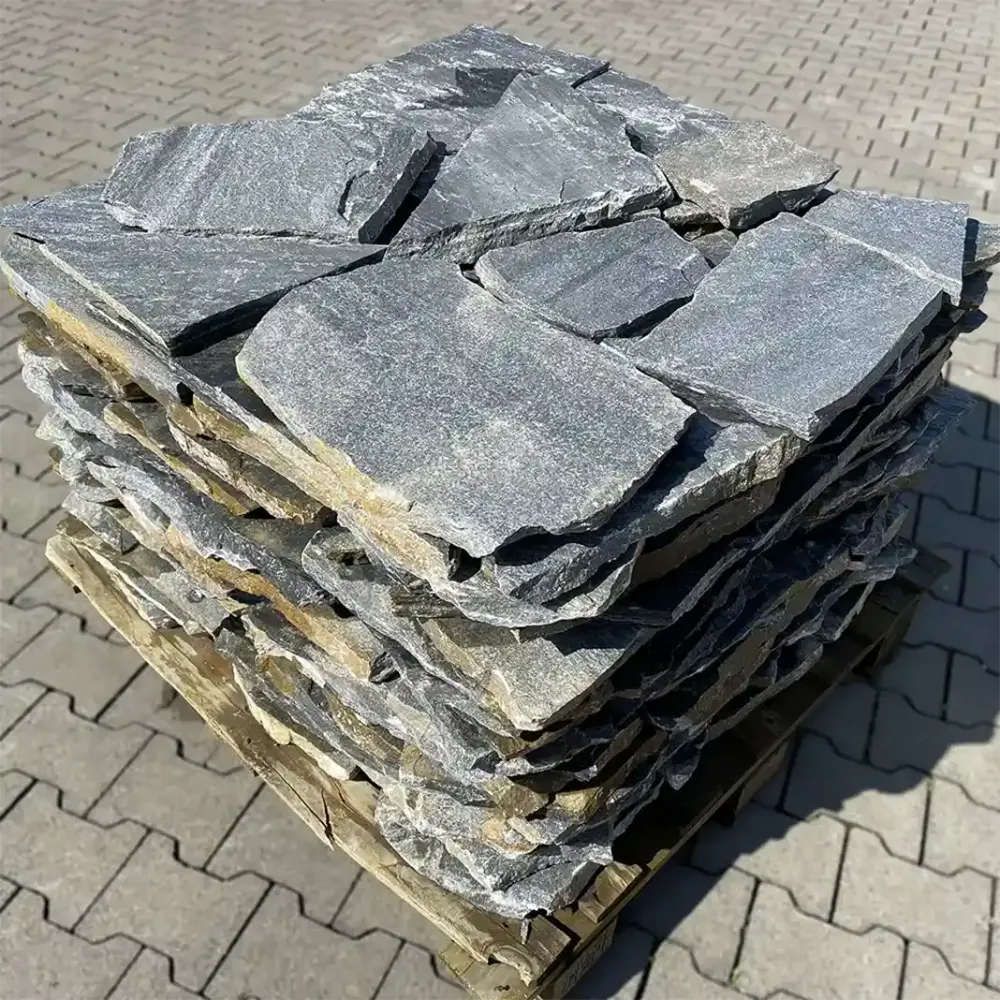 20 m² polygonální desky kvarcit Deep Sea 4-6 cm za 77 €/m² doprava zdarma