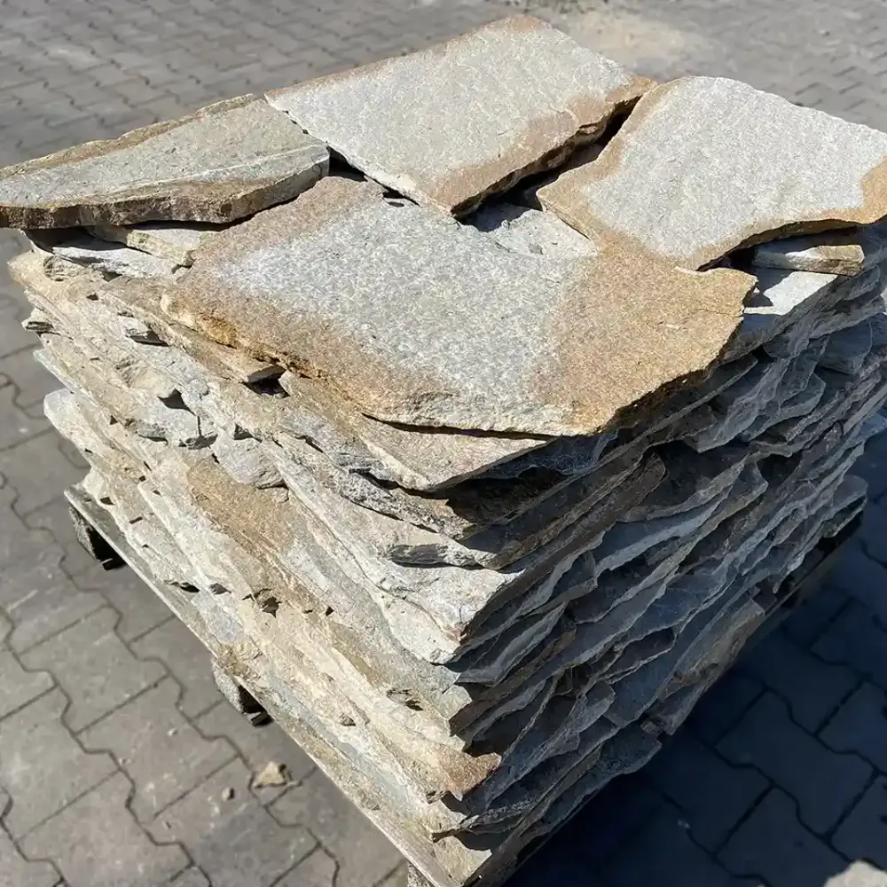 20 m² přírodních kamenných desek křemence Copper 2-3 cm za 45 €/m² doprava zdarma - VÝPRODEJ