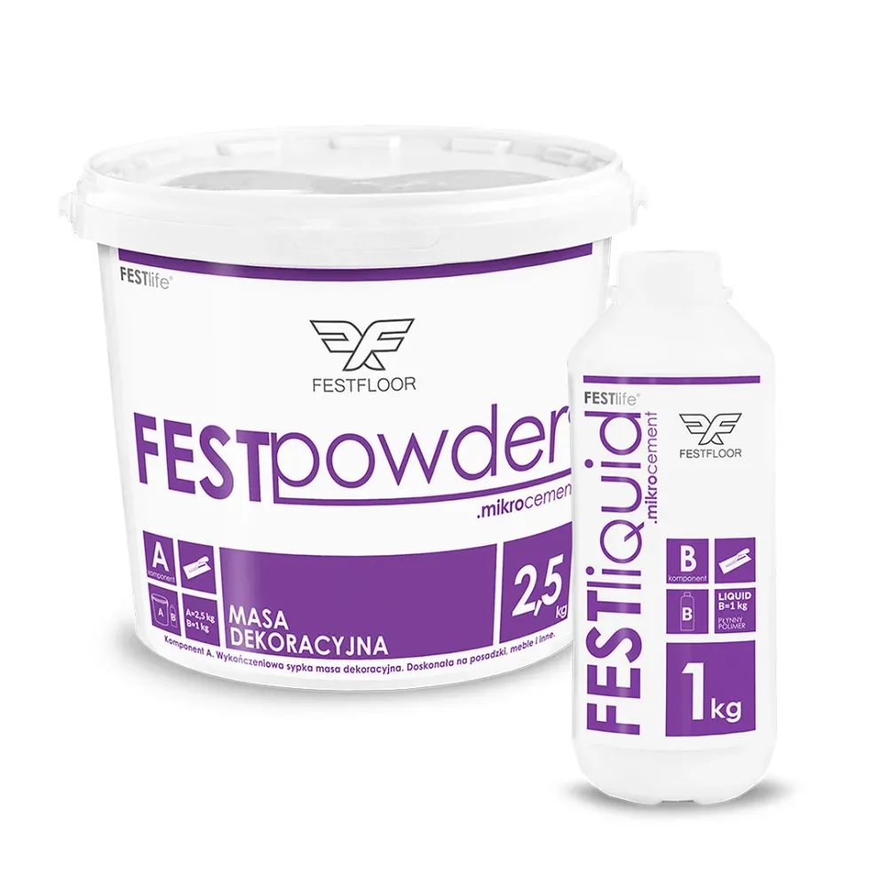 Sada 3,5 kg betonové stěrky FESTFLOOR Life na podlahu
