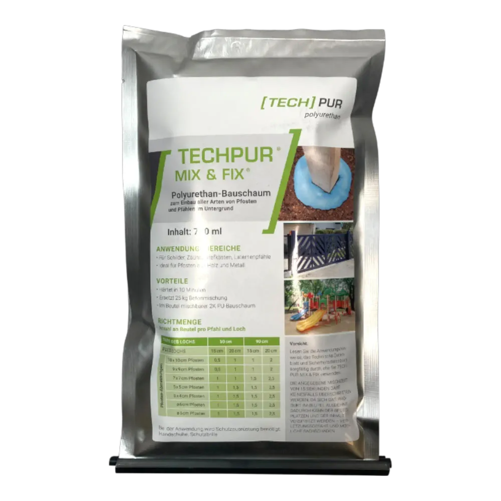 TECHPUR Mix & Fix - 2K připravená k použití PU stavební pěna 700ml