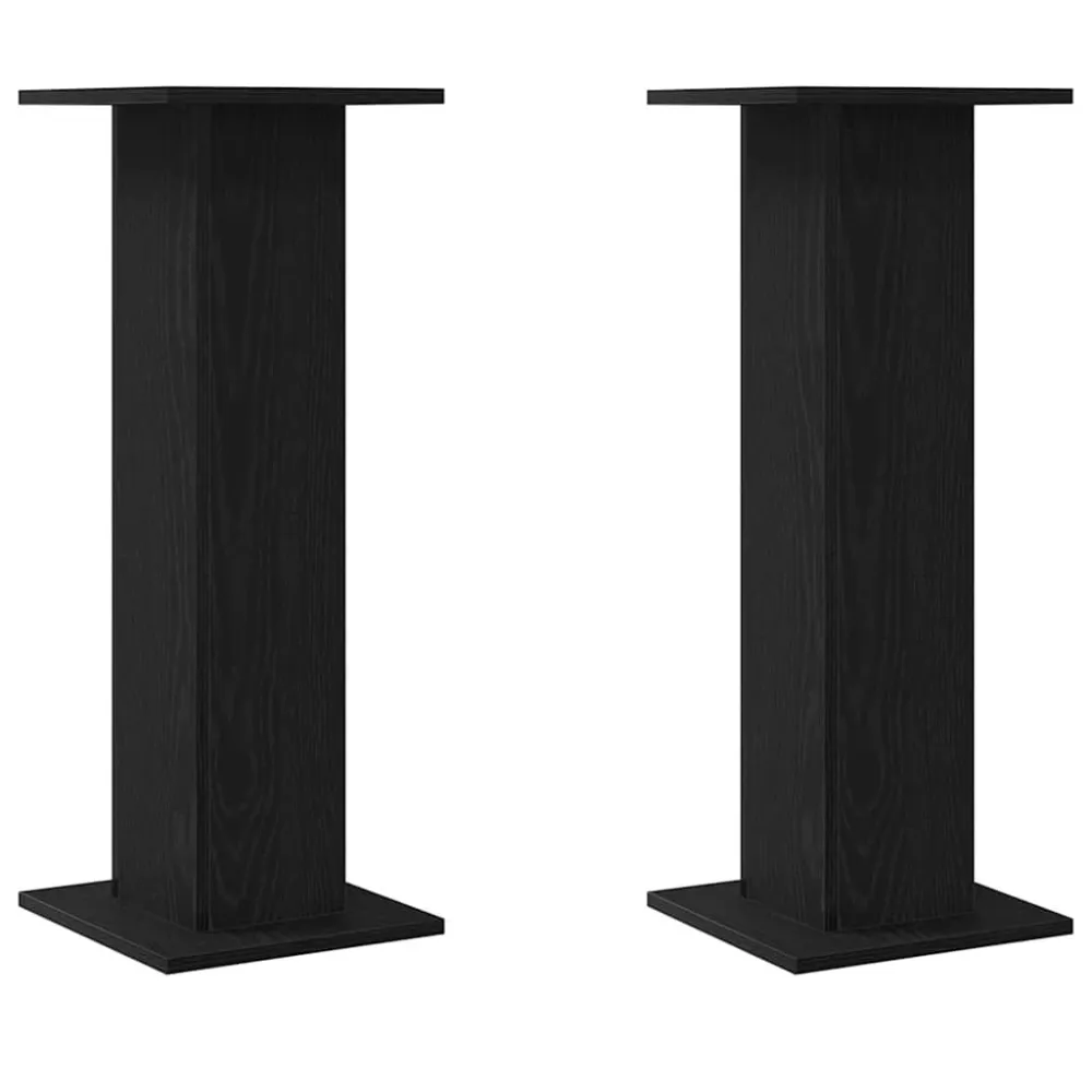 Stojany Na Reproduktory 2 Pcs Černý Dub 30 X 30 X 80 Cm