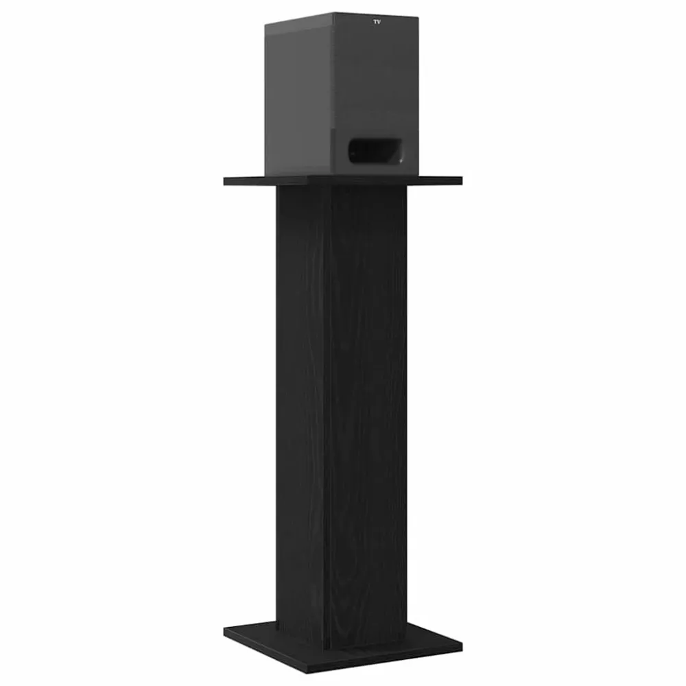Stojany Na Reproduktory 2 Pcs Černý Dub 30 X 30 X 80 Cm