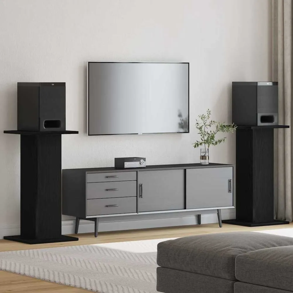 Stojany Na Reproduktory 2 Pcs Černý Dub 30 X 30 X 60 Cm