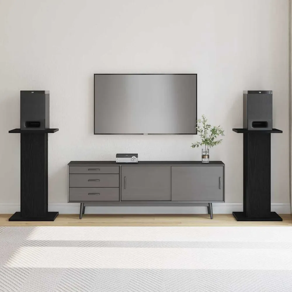 Stojany Na Reproduktory 2 Pcs Černý Dub 30 X 30 X 60 Cm
