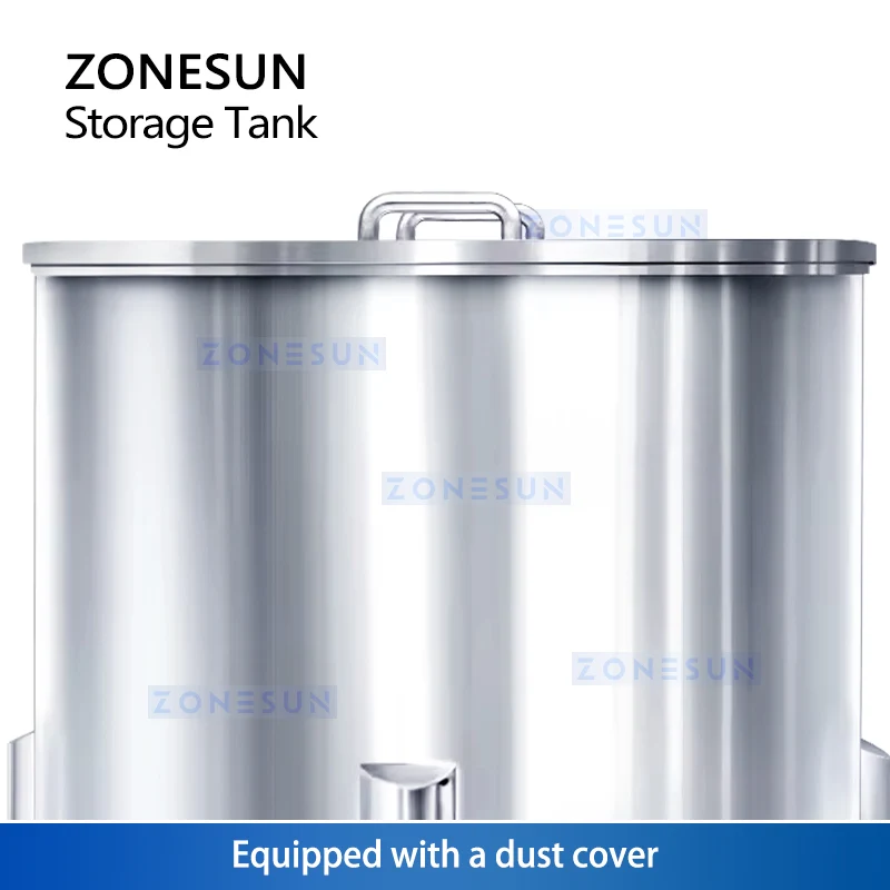 ZONESUN ZS-ST1500L Stainless Steel Storage Tank Tilted Bottom Design