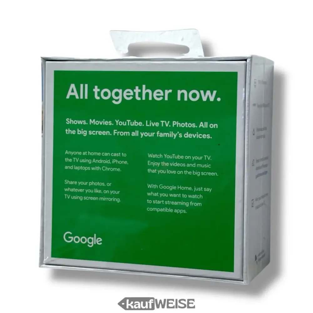 Google Chromecast 3rd Gen. Dongle | Full HD 1080p Streaming Stick | WiFi HDMI