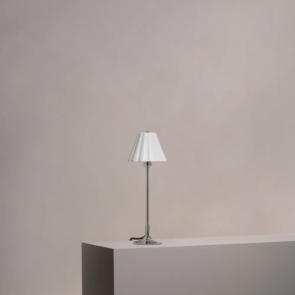 Cotswold Miniaturní Table Lamp Fine Porcelain - Polished Nickel