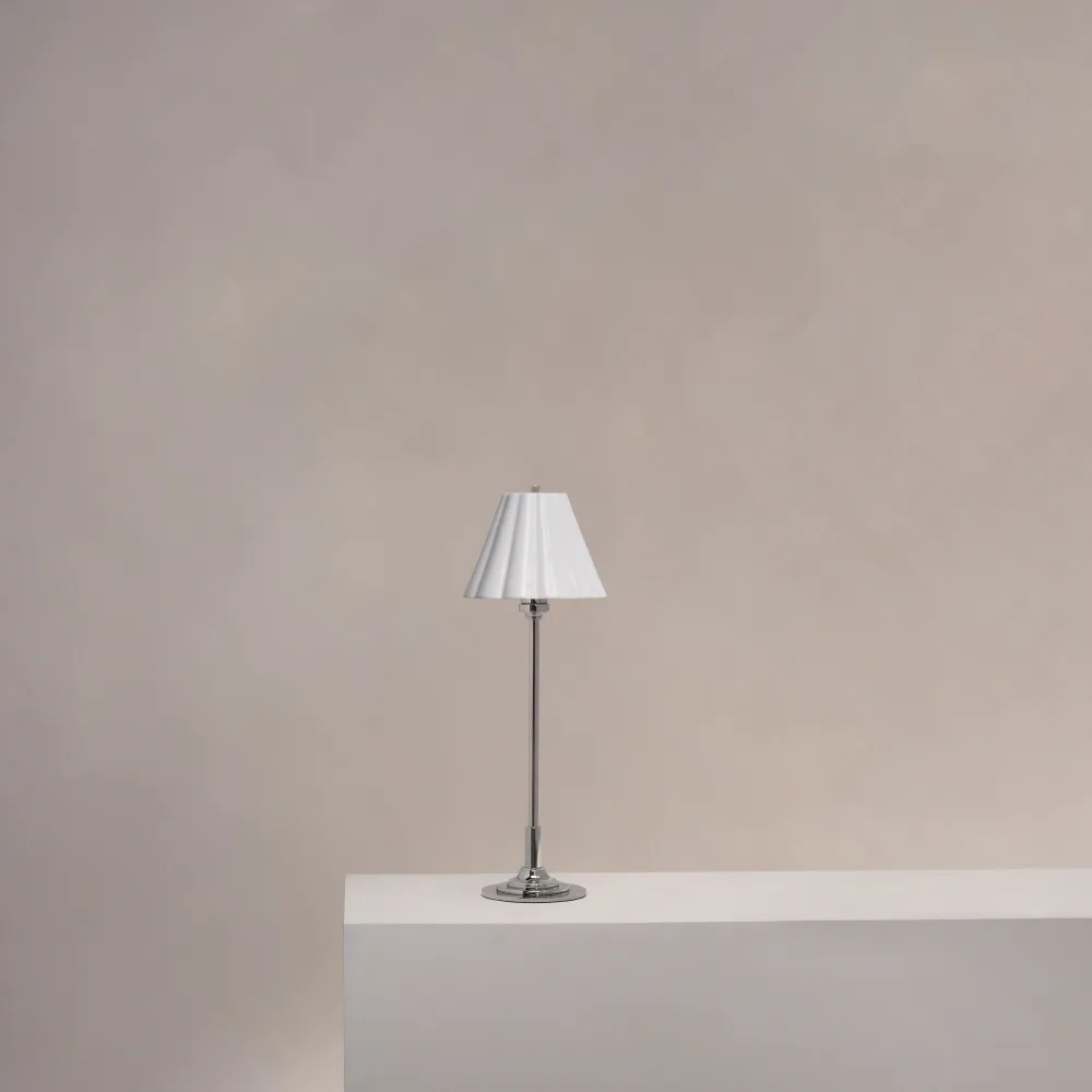 Cotswold Miniaturní Table Lamp Fine Porcelain - Polished Nickel