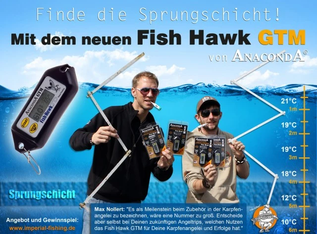 Fish Hawk GTM - Knife teploty hloubky
