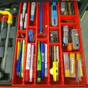 Modular Organizer Tool Drawers Locking Lid White