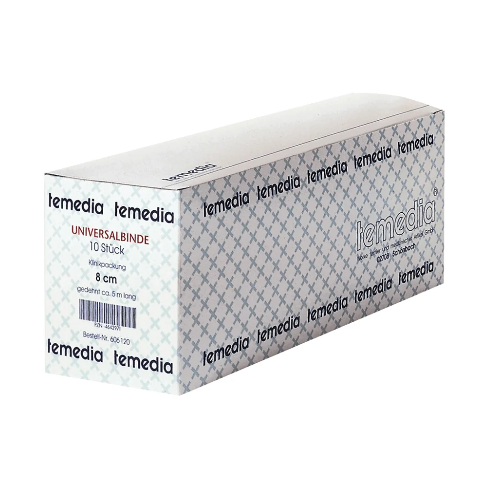 Holthaus Temedia Bandagem Universal, clínica pacote de 8 cm x 5 m - 10 tie | Pacote (10 peças)