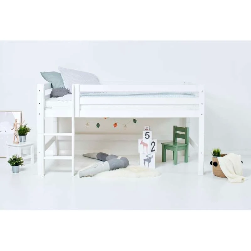 Hoppekids ECO Luxury - Halvhøj Modul - 120x200 cm. - Hvid