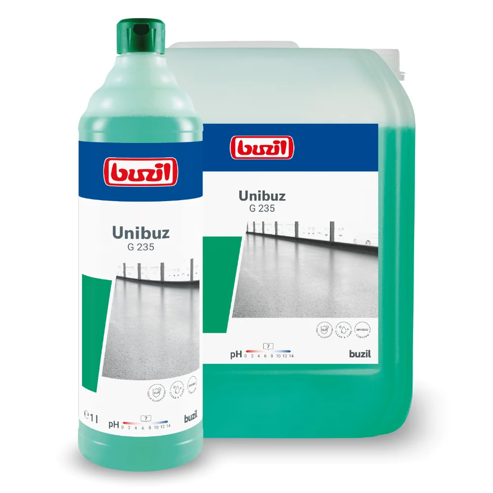 Buzil Unibuz G 235 Pyyhkeiden ylläpito veden liukoisten polymeerien perusteella